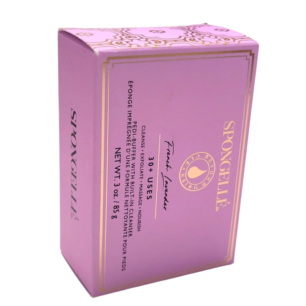 Spongelle French Lavender Spa Pedi Buffer NIB 30 Uses 3 oz